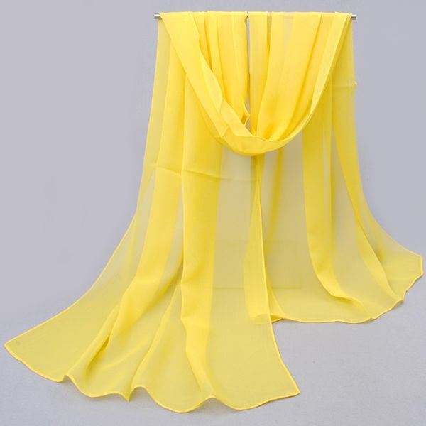Damenmode Einfarbiger Chiffon-schal
