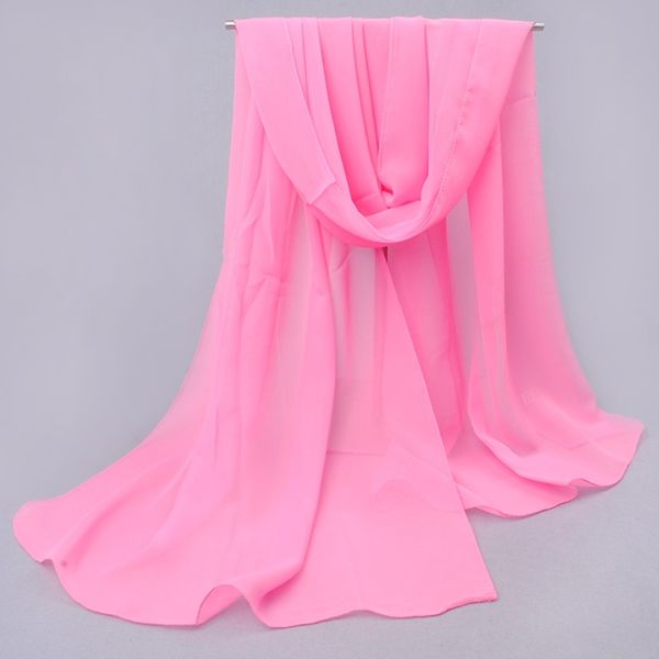 Damenmode Einfarbiger Chiffon-schal