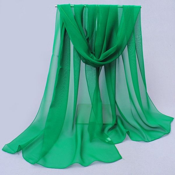 Damenmode Einfarbiger Chiffon-schal