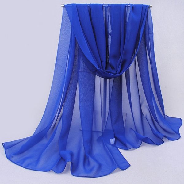 Damenmode Einfarbiger Chiffon-schal