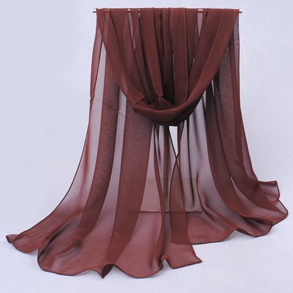 Damenmode Einfarbiger Chiffon-schal