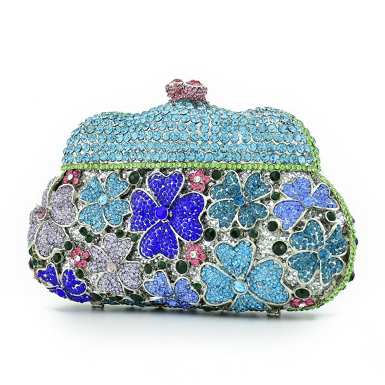 Diamantkette Pu Clutches Abendtaschen