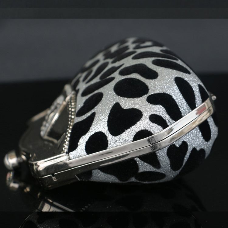 Muschelförmige Strass-leoparden-clutch
