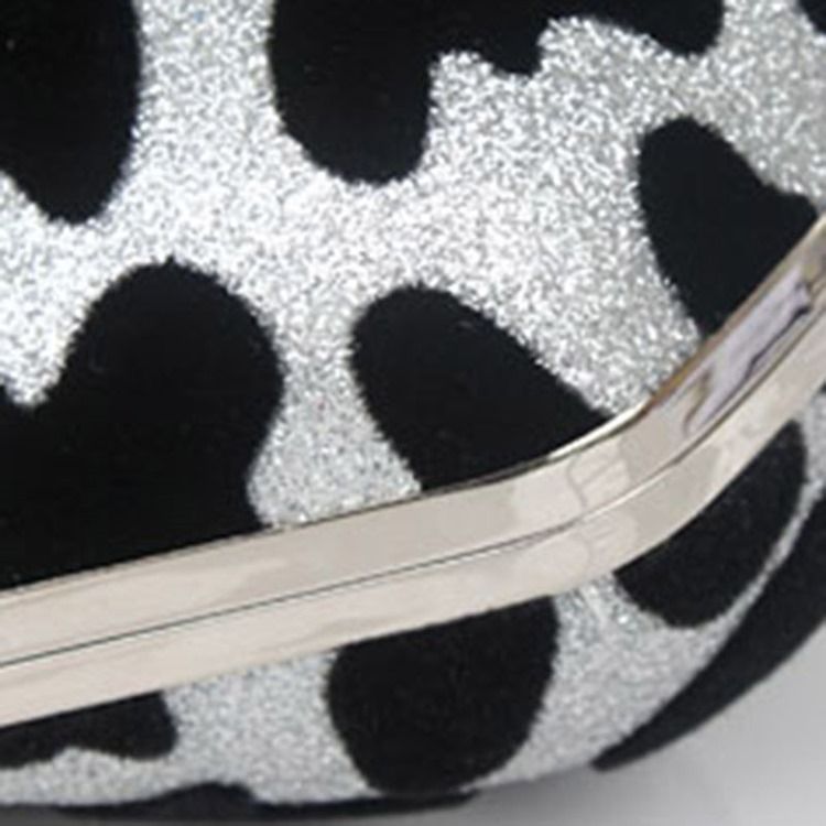 Muschelförmige Strass-leoparden-clutch