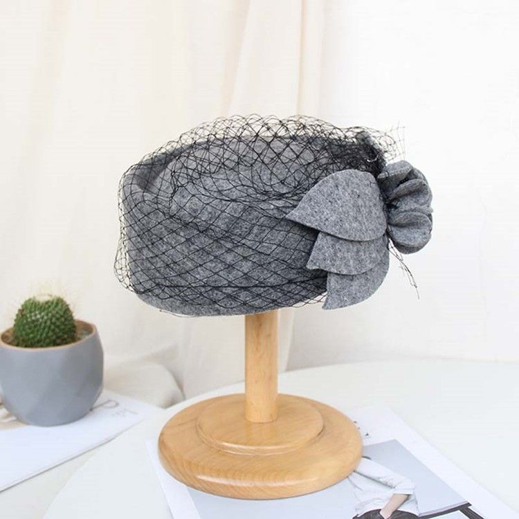 Sweet Mesh Plain Fedora Mützen Für Damen