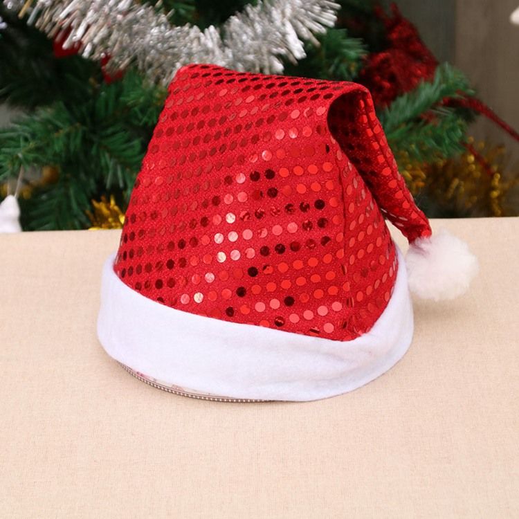 Weihnachtsmütze Aus Stoff Mit Pailletten Für Damen
