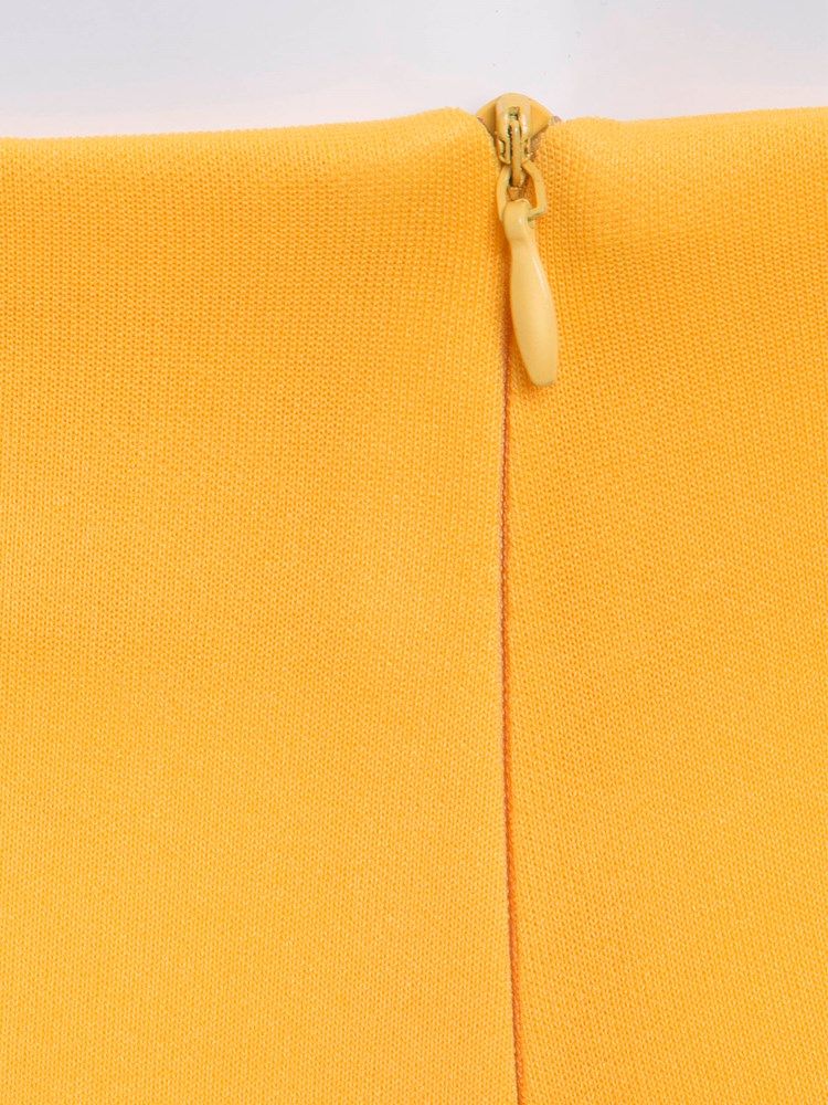 Damen-hosen Mit Hohem Bund Und Knöpfen In Reiner Farbe