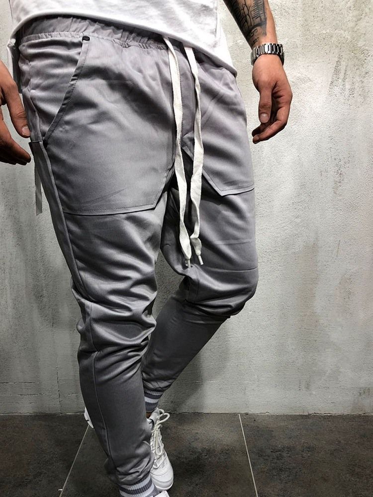 Farbblock-patchwork Im Europäischen Stil Herren Freizeithosen