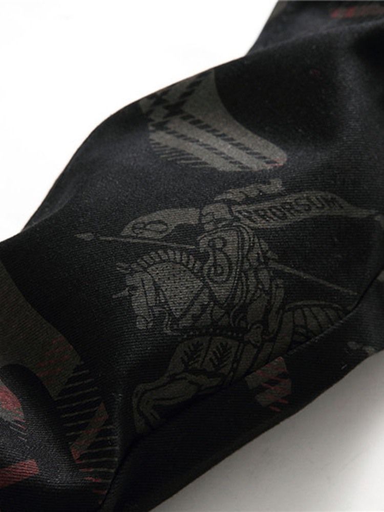 Herren Print Mid Waist Four Seasons Freizeithose