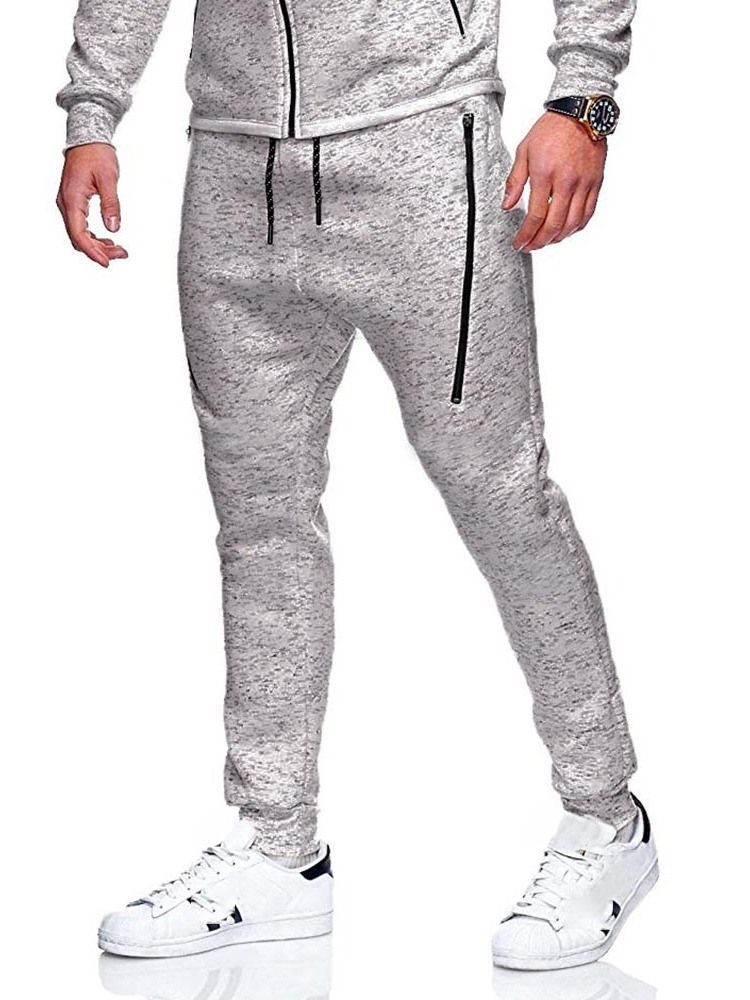 Zipper Color Block Schnür-herren Freizeithose