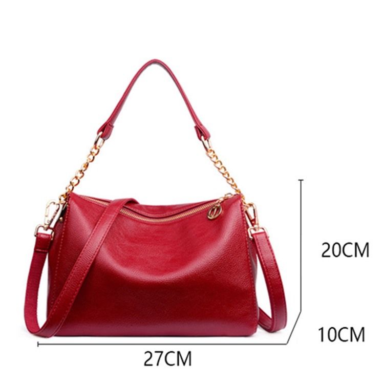 Kette Pu Plain Rectangle Damen Umhängetaschen