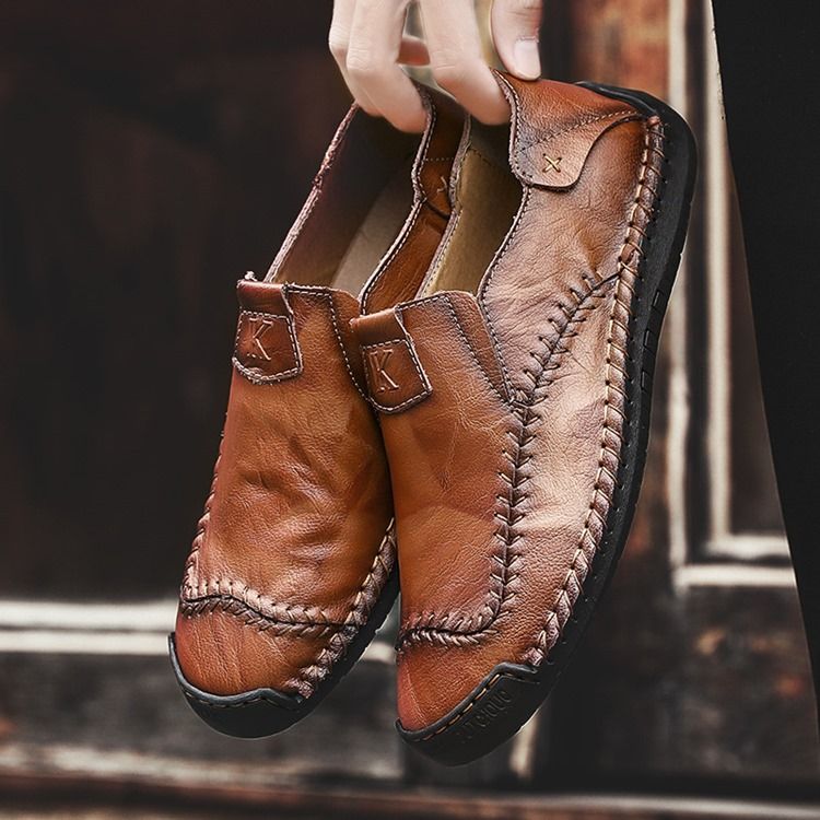 Einfache Herrenschuhe Mit Runder Zehe