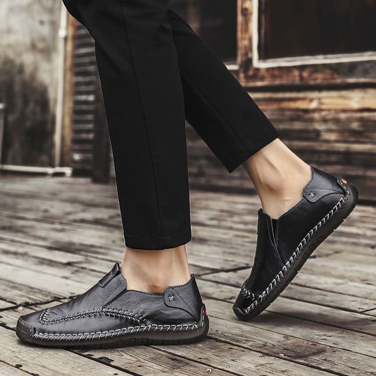 Einfache Herrenschuhe Mit Runder Zehe