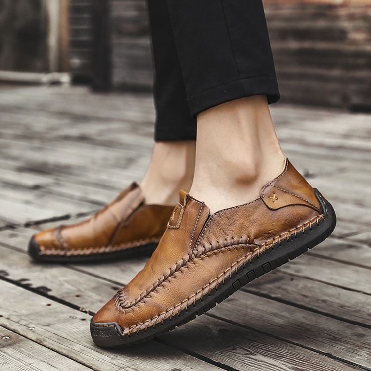 Einfache Herrenschuhe Mit Runder Zehe