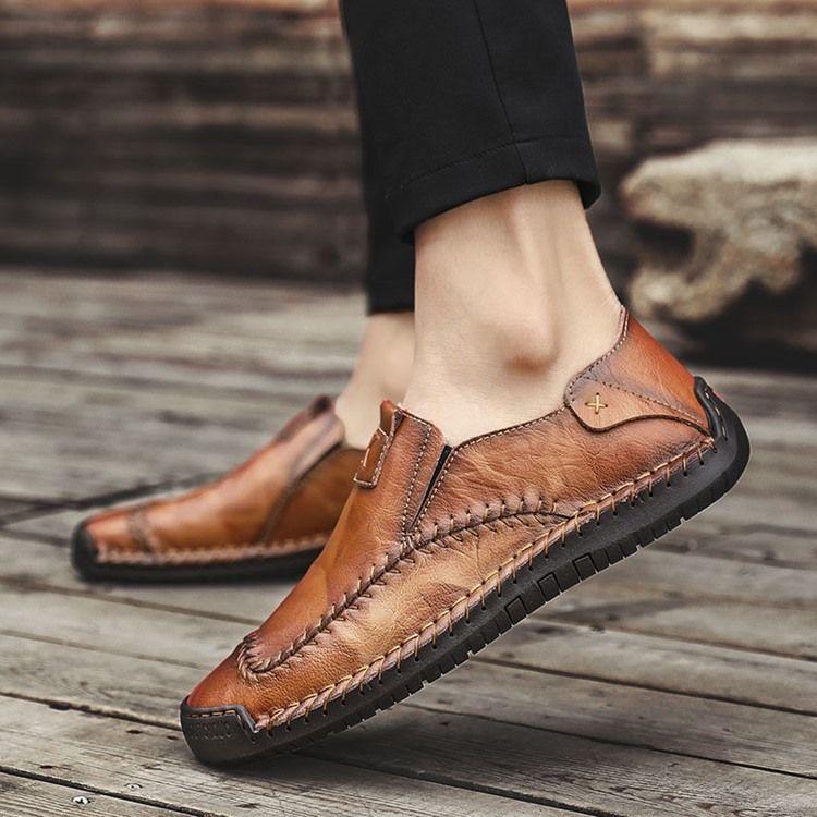 Einfache Herrenschuhe Mit Runder Zehe