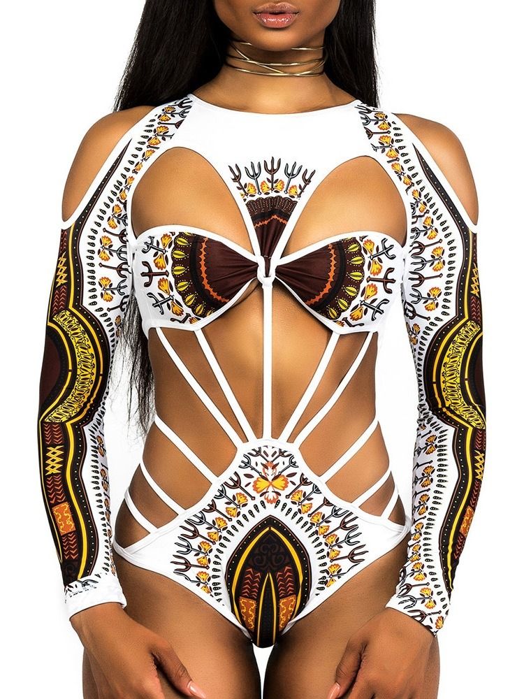 Hollow Sexy Color Block Bademode Für Damen