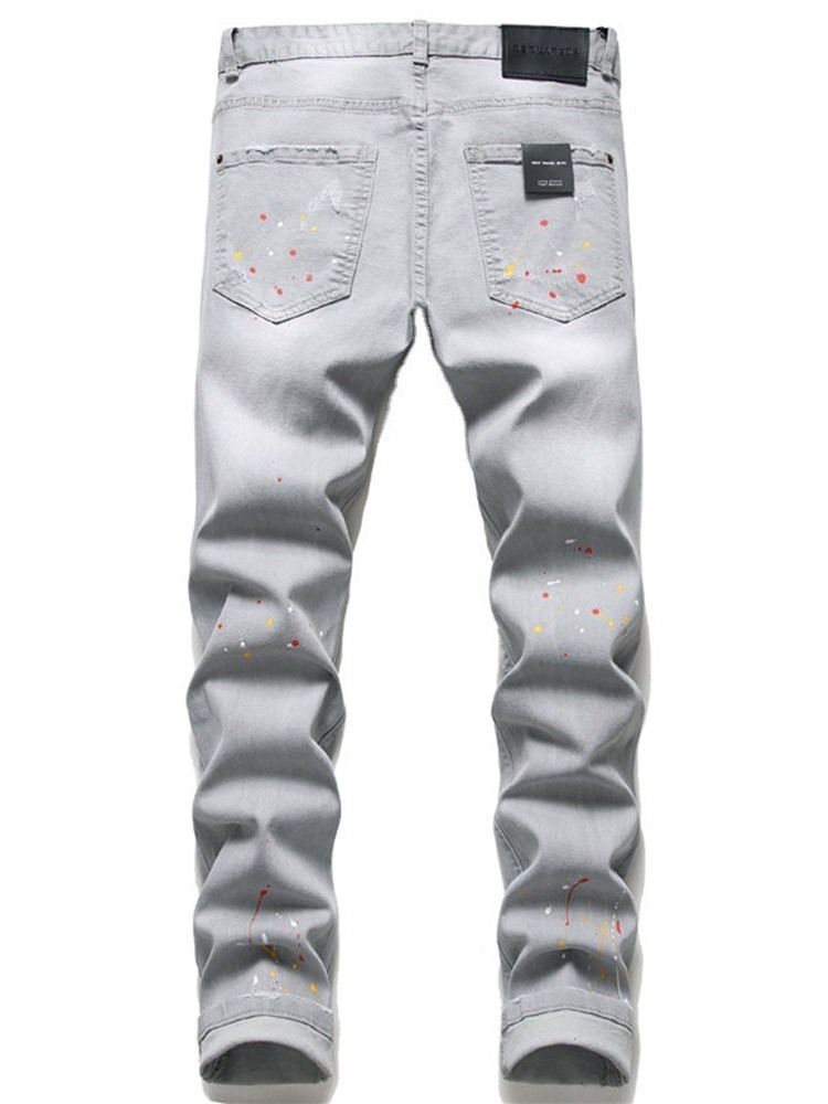 Bleistifthose Getragene Europäische Herrenjeans