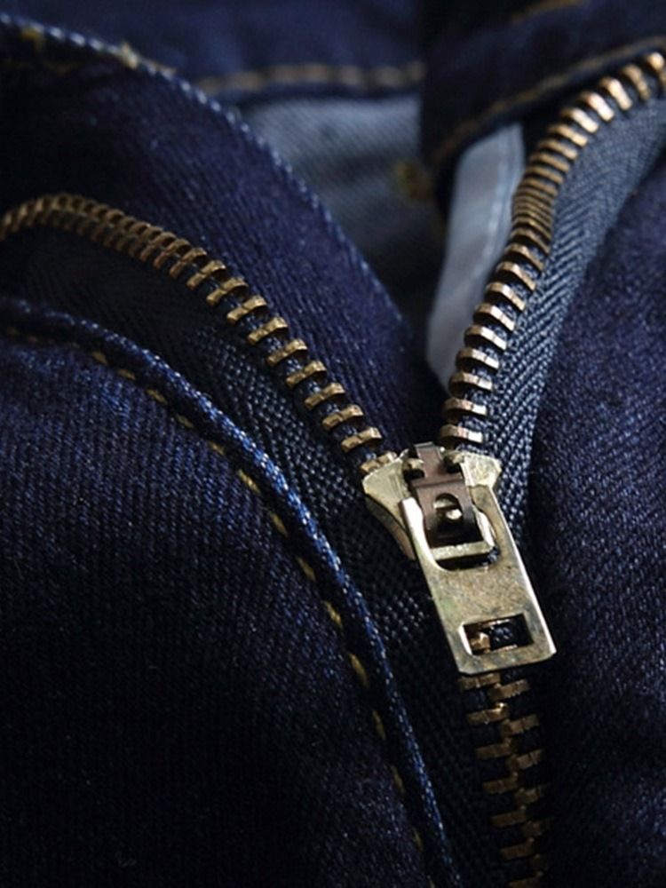 Getragene Vintage Herren Jeans Mit Geradem Reißverschluss
