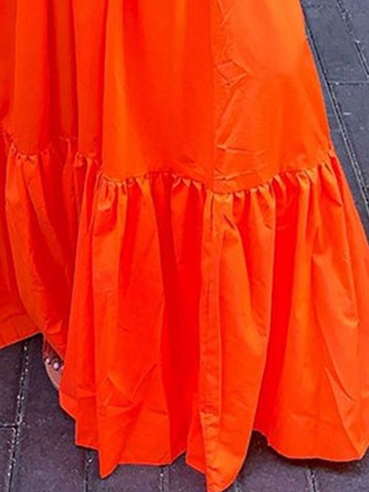 Bodenlanges Ärmelloses Schlichtes Kleid Für Damen