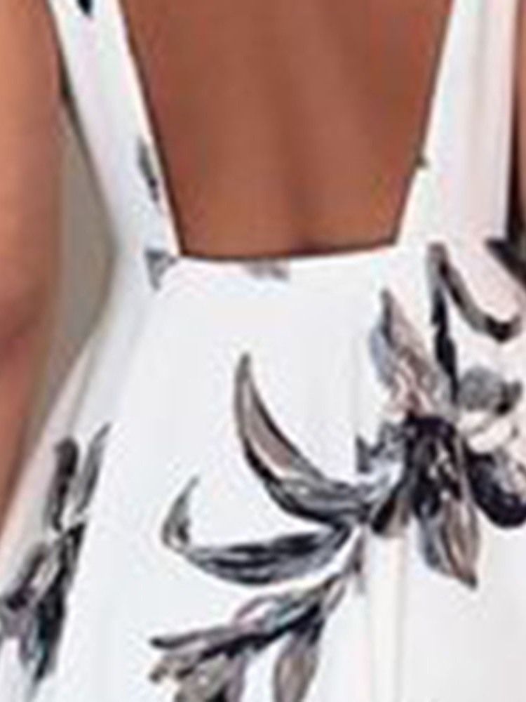 Bodenlanges Rückenfreies Ärmelloses Sexy Kleid Für Damen