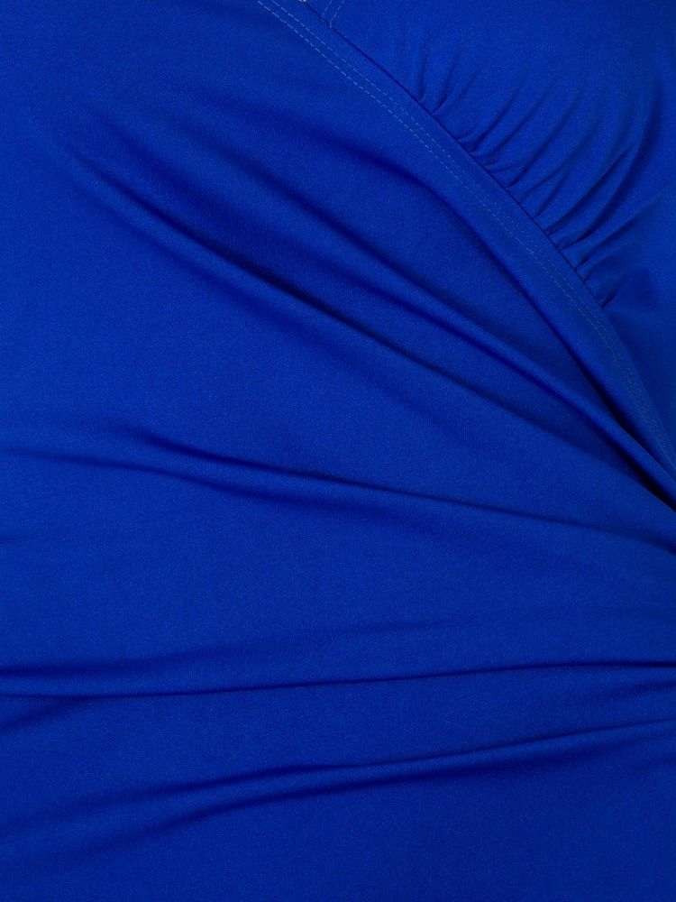 Damen Plissiertes Asymmetrisches Bodenlanges Maxikleid Mit V-ausschnitt