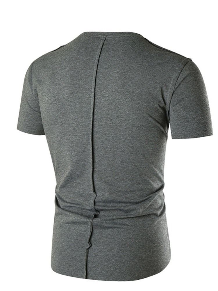 Einfaches Casual Kurzarm Herren Slim T-shirt