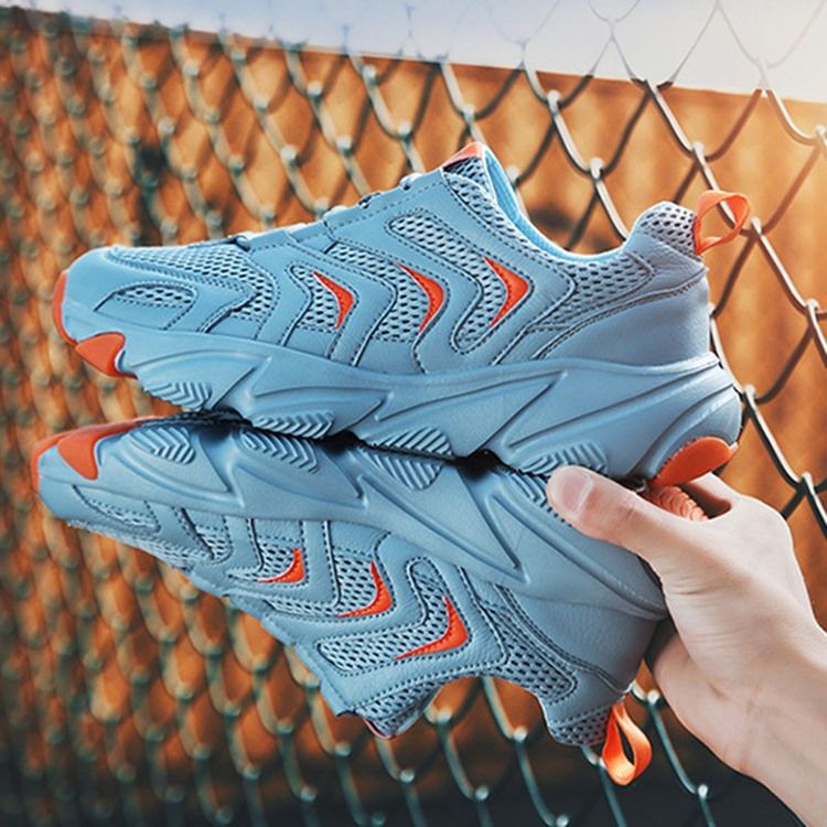 Pu-farbblock-turnschuhe Mit Runder Zehe Zum Schnüren Für Herren