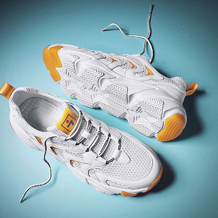 Pu-farbblock-turnschuhe Mit Runder Zehe Zum Schnüren Für Herren
