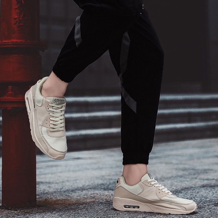Pu Low-cut Upper Lace-up Mesh Herren Sneakers
