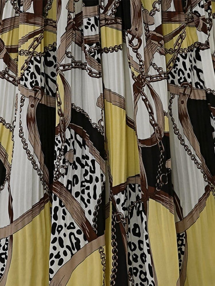 African Fashion Plissierter Mid-calf High Waist Date Night Rock