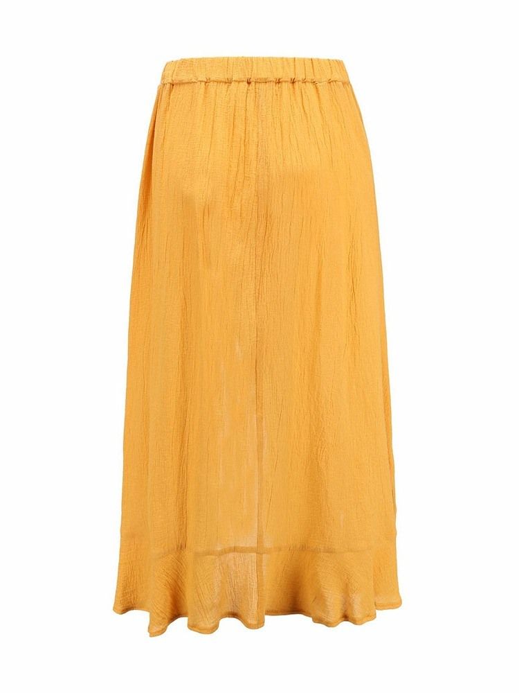 Asymmetrischer Schlichter Lässiger Freizeitrock Für Damen