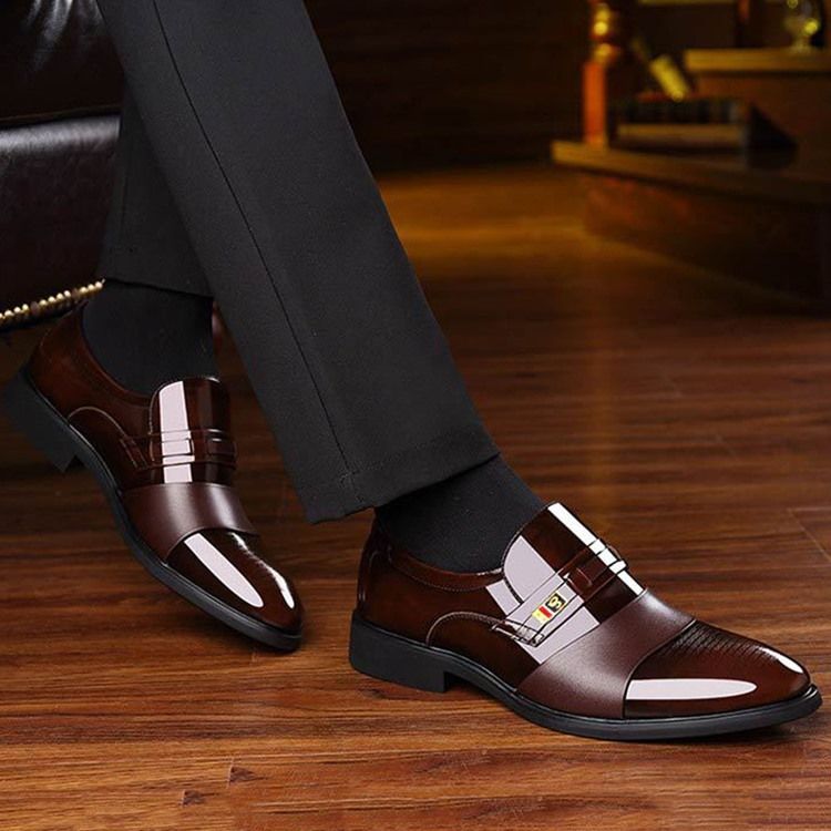 Herrenschuhe Aus Pu-leder Mit Niedrigem Schnitt