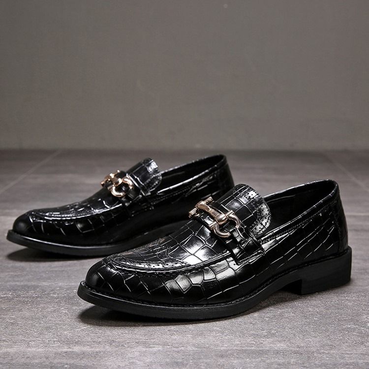 Plain Slip-on Round Toe Herren Oxfords