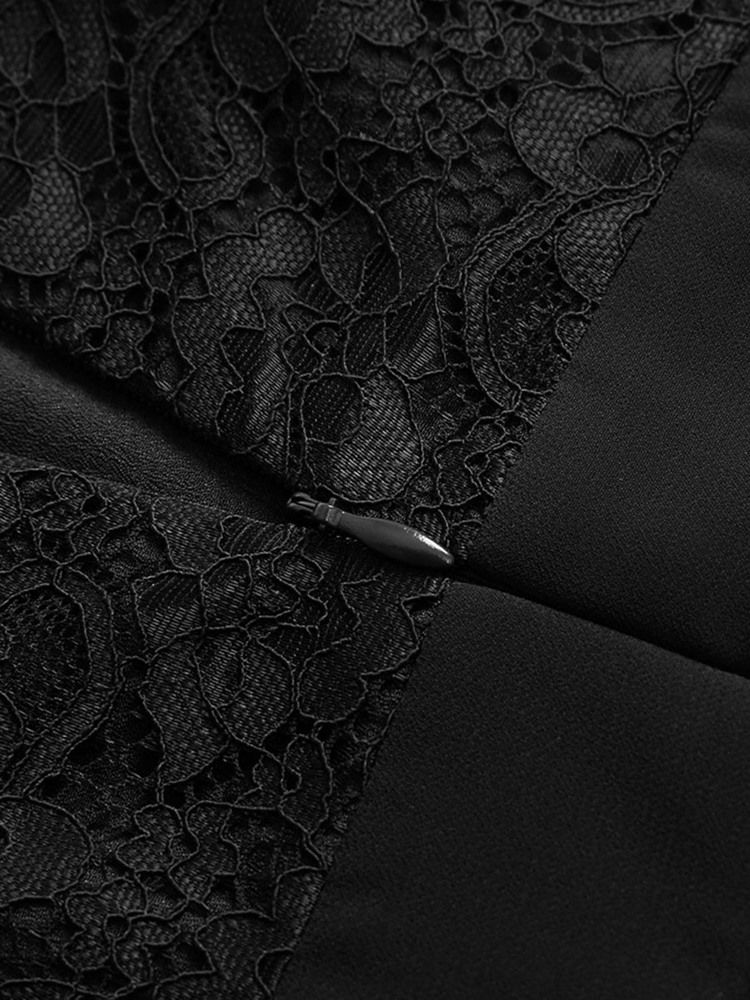 Ärmelloses Knielanges Patchwork-kleid Mit Standard-taille Für Damen