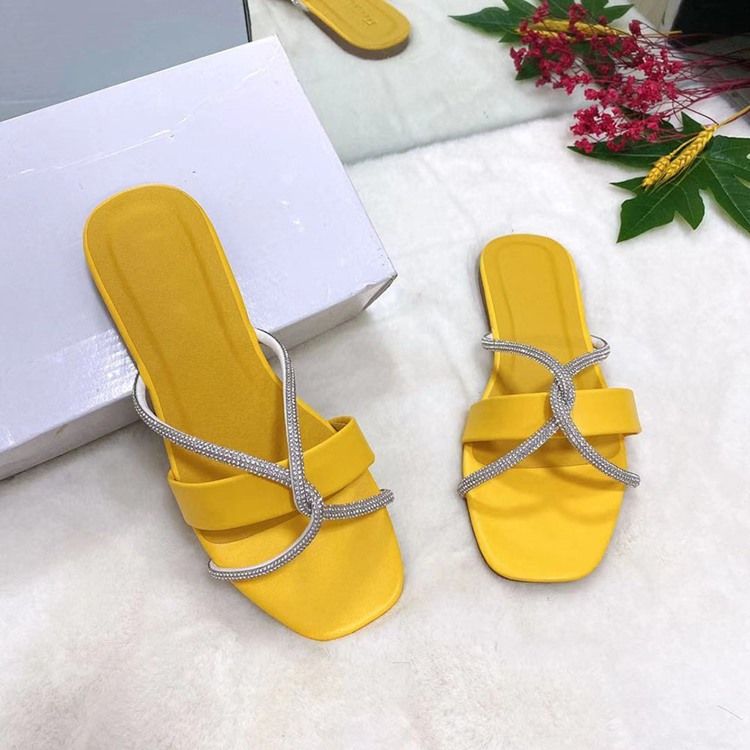 Damen Slip-on Flip Flop Flach Mit Patchwork Hausschuhen