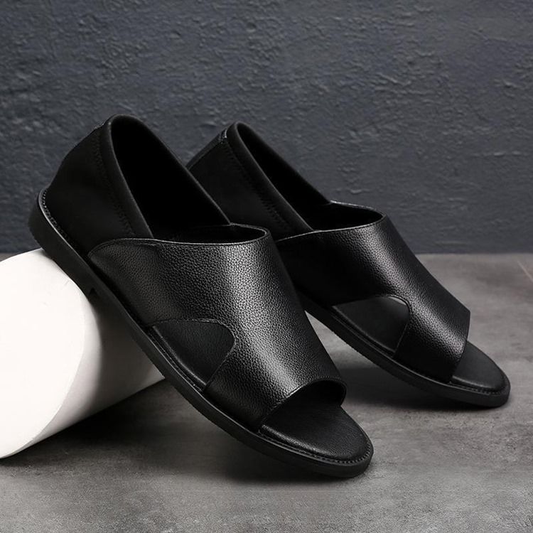 Herren-sandalen Mit Flachem Absatz Und Flachem Absatz Mit Offenem Zehenbereich
