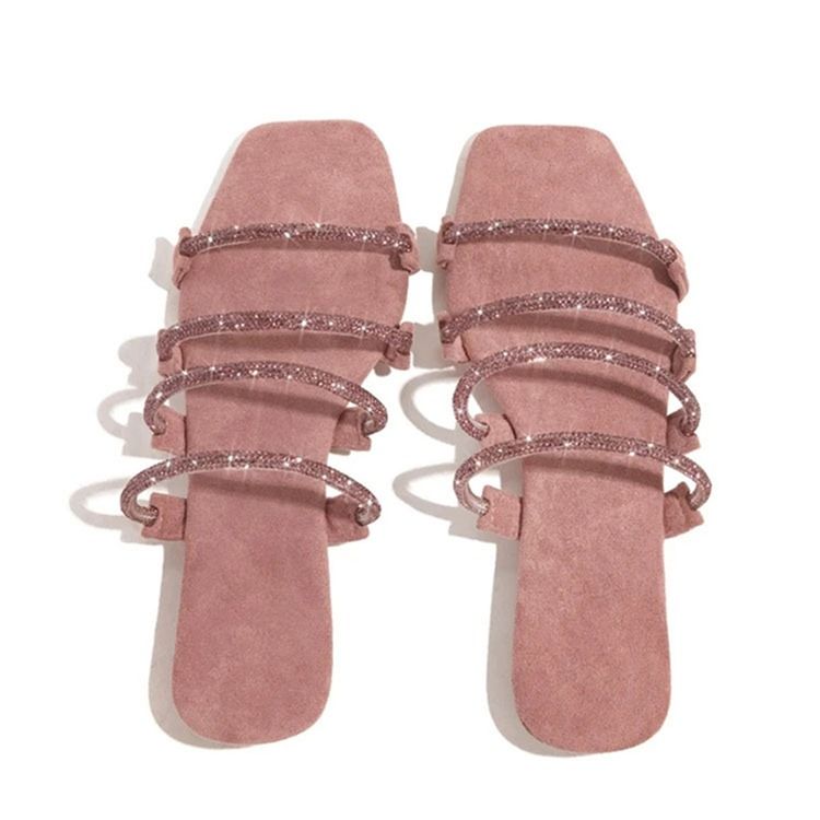 Slipper Mit Strass Damen Hausschuhe