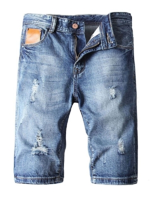 Jeansshorts Mit Geradem Reißverschluss Für Herren
