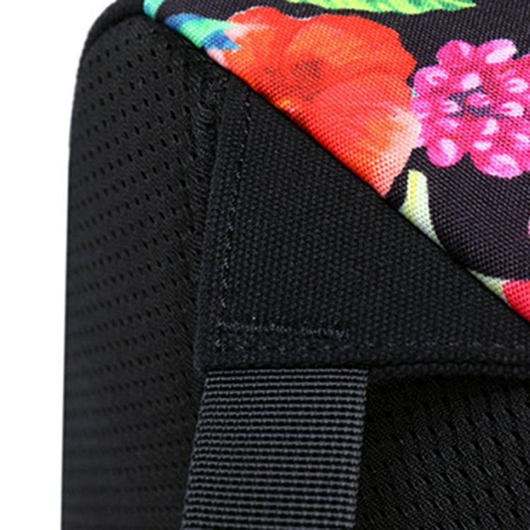 Blumen Canvas Reißverschluss Damen Rucksack