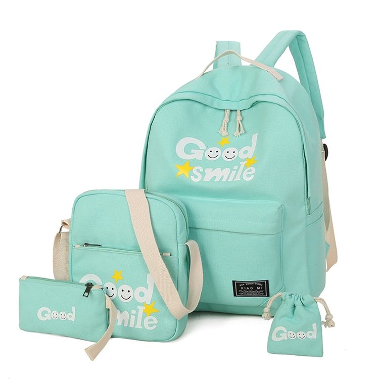 Letter Prints Canvas Rucksack (vier Taschen Set)