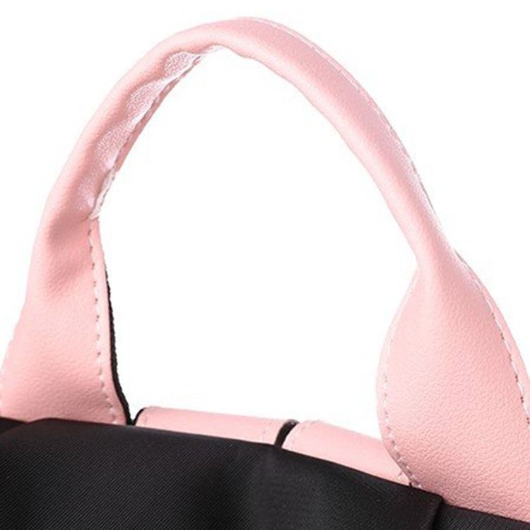 Schwarzer Oxford-rucksack Mit Farbblock
