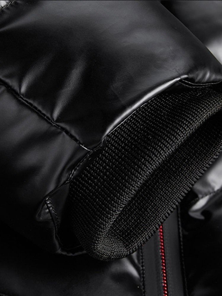 Herren Standard Patchwork Hooded European Zipper Herren Daunenjacke