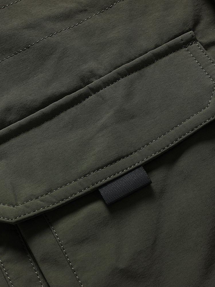 Patchwork Block Standard Zipper Casual Herren Daunenjacke