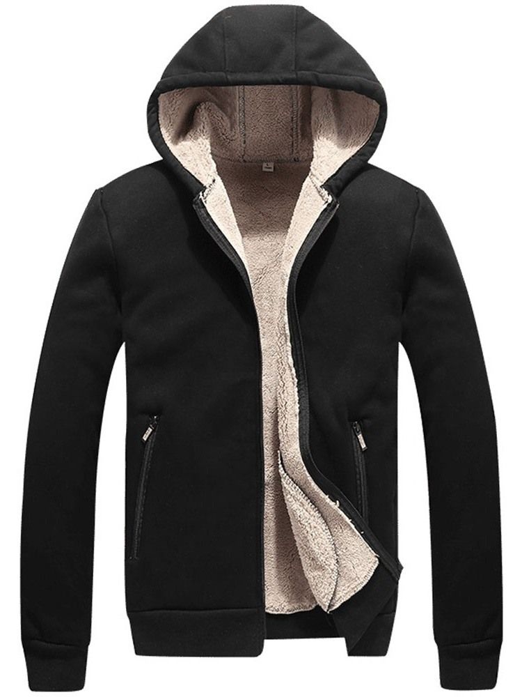 Zipper Standard Kapuzen Casual Herren Daunenjacke