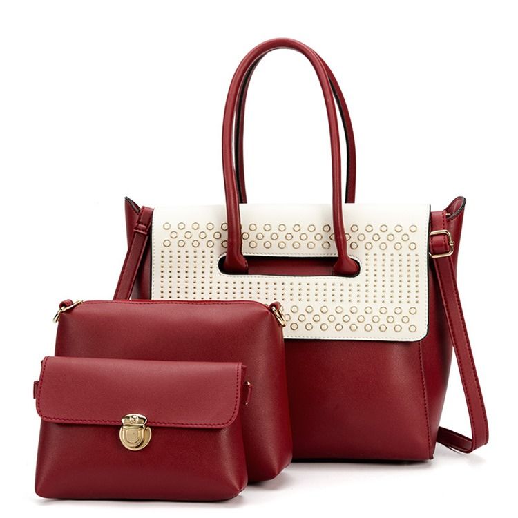 Frühlings-pu-patchwork-taschenset
