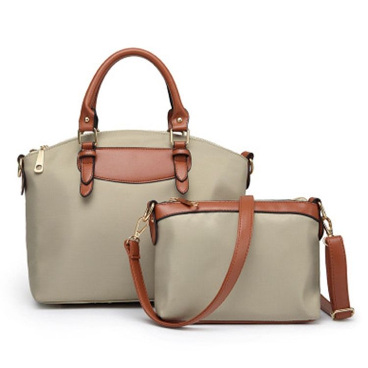 Lässige Oxford-reißverschluss-handtasche (zwei Taschen)