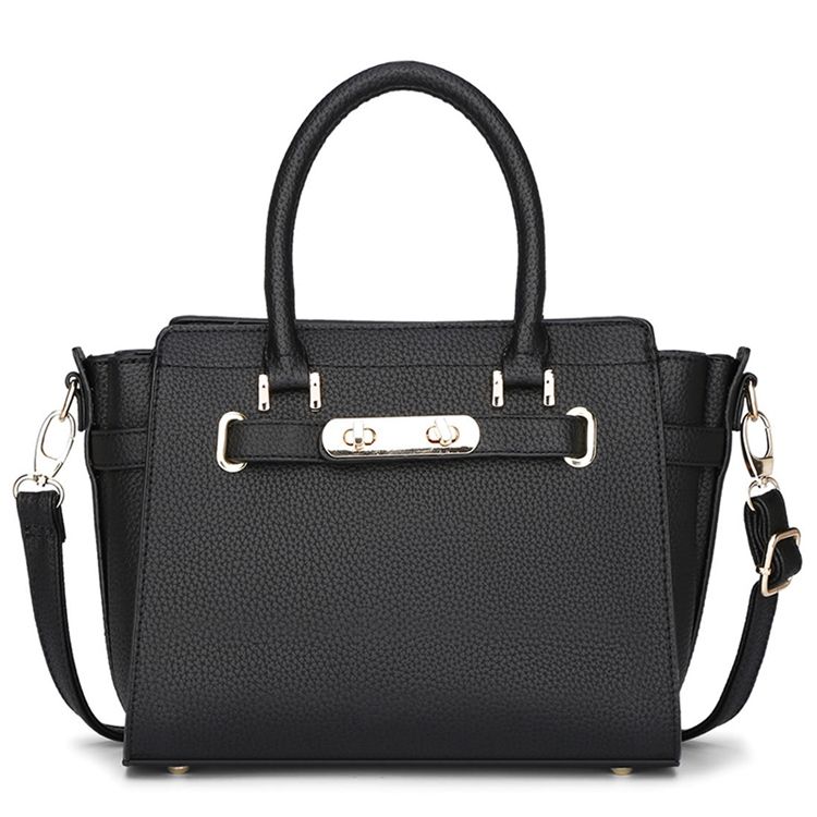 Lichee Grain Lock Dekoration Handtasche Gra