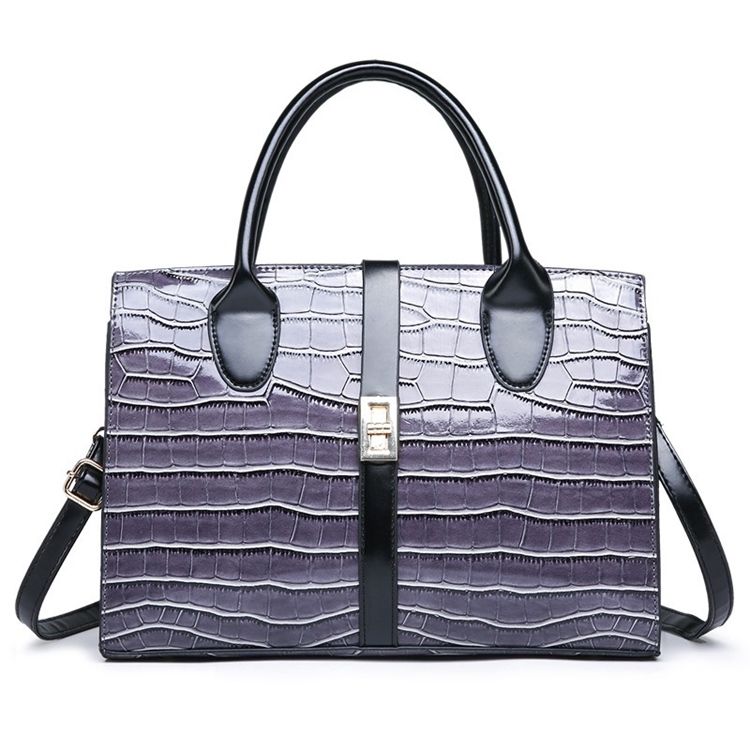 Pu Alligator Lock Square Handtasche