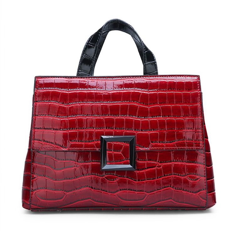 Pu Alligator Square Handtasche