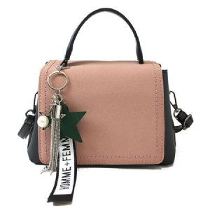 Trendige Handtasche Mit Farbblock-anhänger